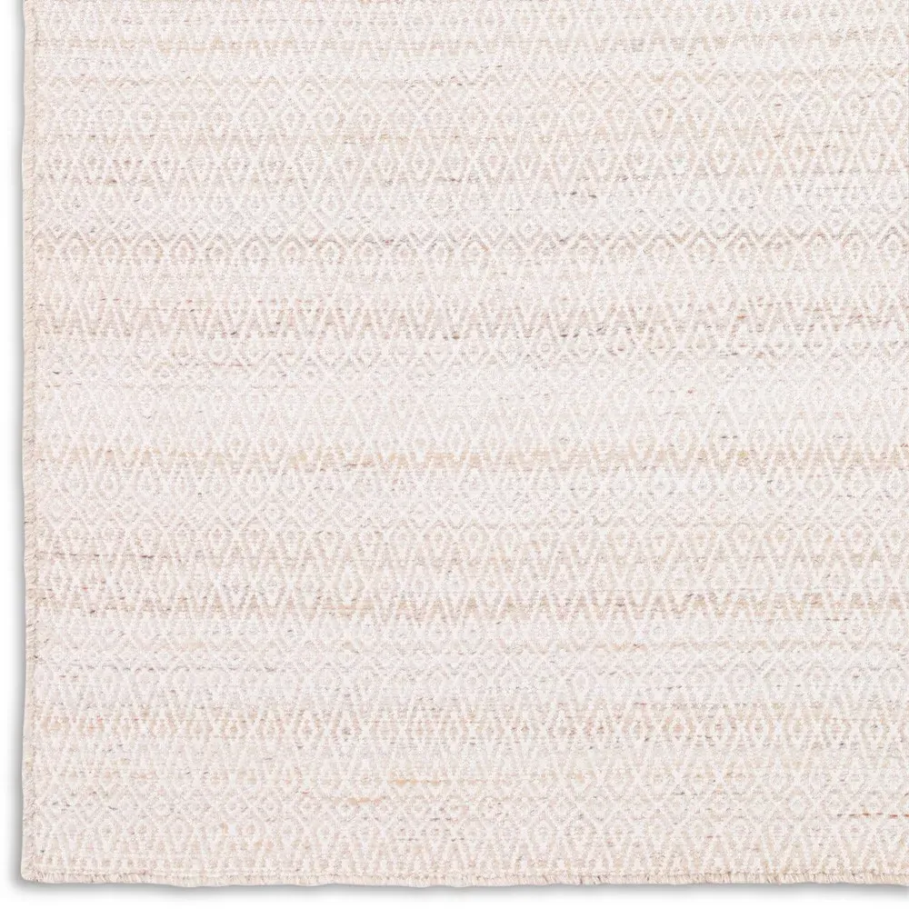 Imarah Textured Indoor Outdoor Rug Sample - Cream, PET Yarn