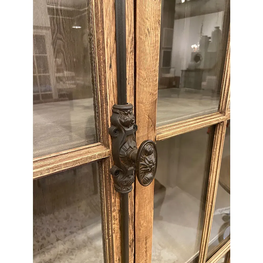 Immanuel 4 Door Display Case - Brown, Oak