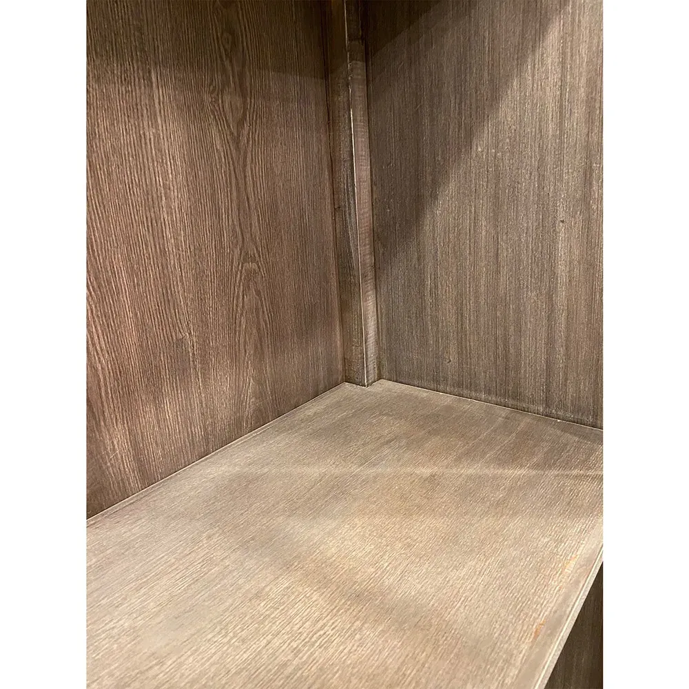 Immanuel 4 Door Display Case - Brown, Oak