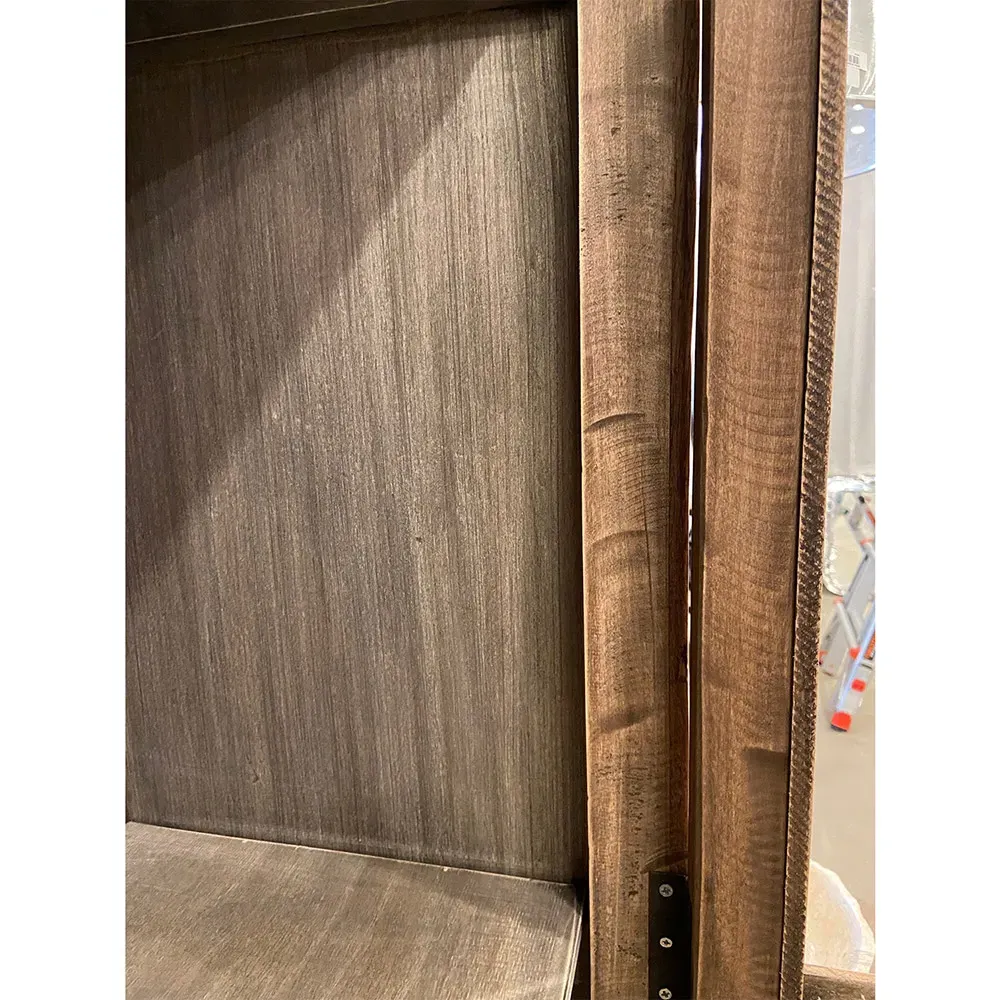 Immanuel 4 Door Display Case - Brown, Oak