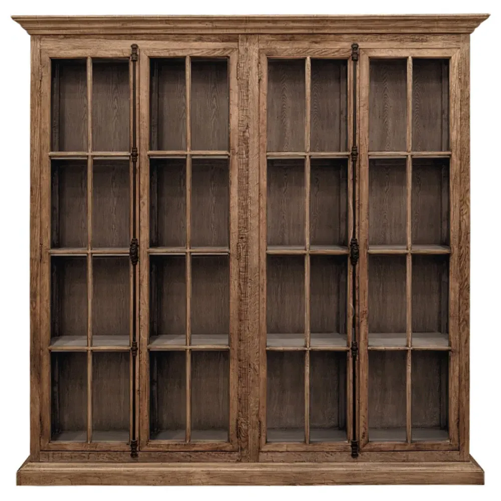 Immanuel 4 Door Display Case - Brown, Oak image