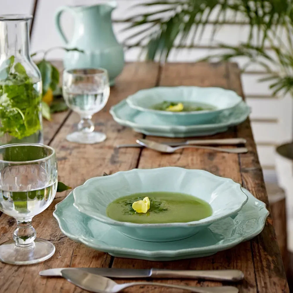 Impressions Dinner Plate Set of 4 - Blue, Stoneware