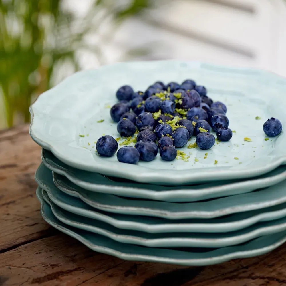 Impressions Salad Plate Set of 4 - Blue, Stoneware