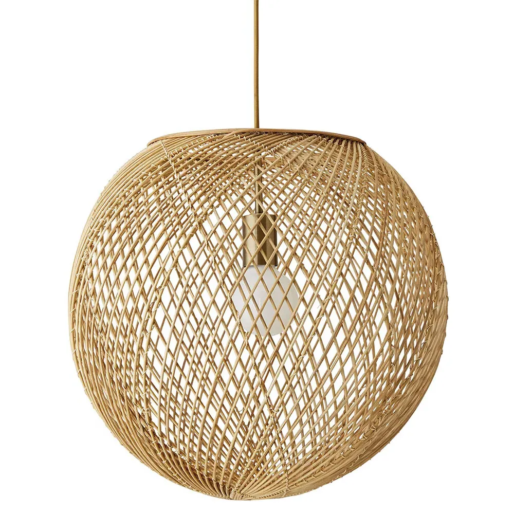Indiana Sphere Pendant Light - Brown, Wicker