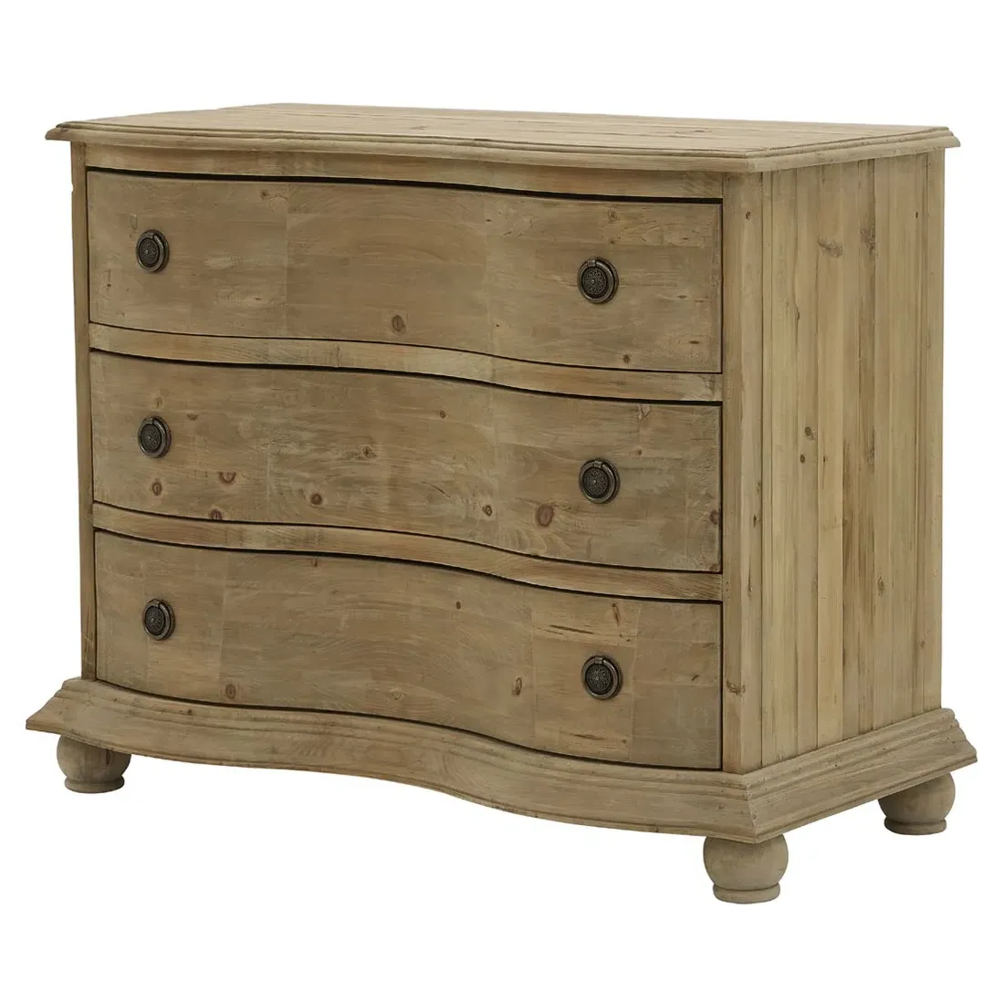 Indigo 3 Drawer Dresser - Brown, Pine Wood