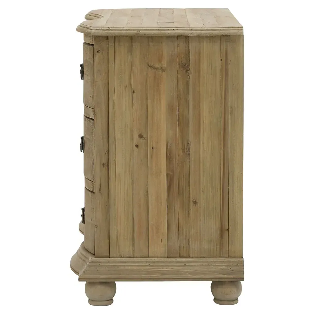 Indigo 3 Drawer Dresser - Brown, Pine Wood