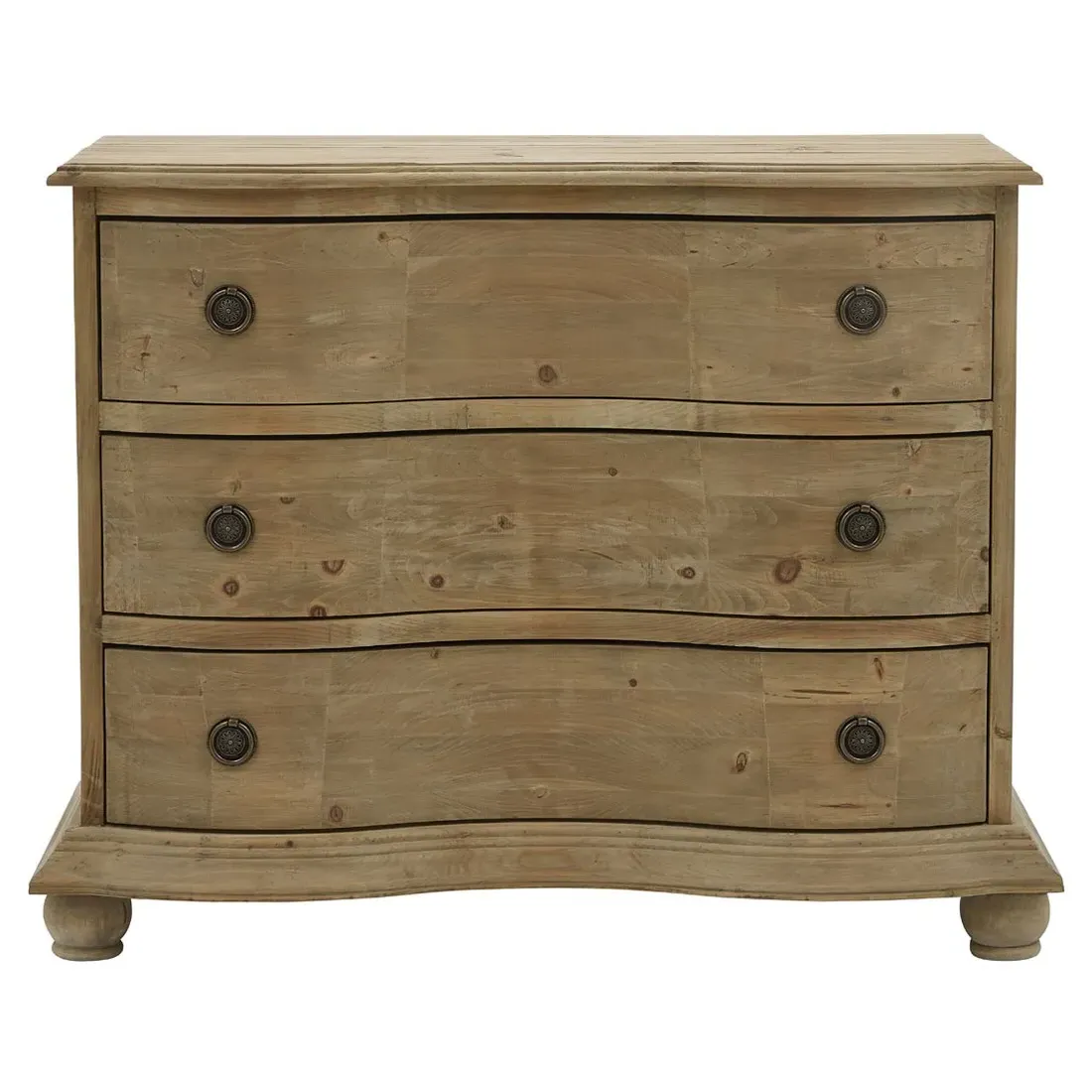 Indigo 3 Drawer Dresser - Brown, Pine Wood