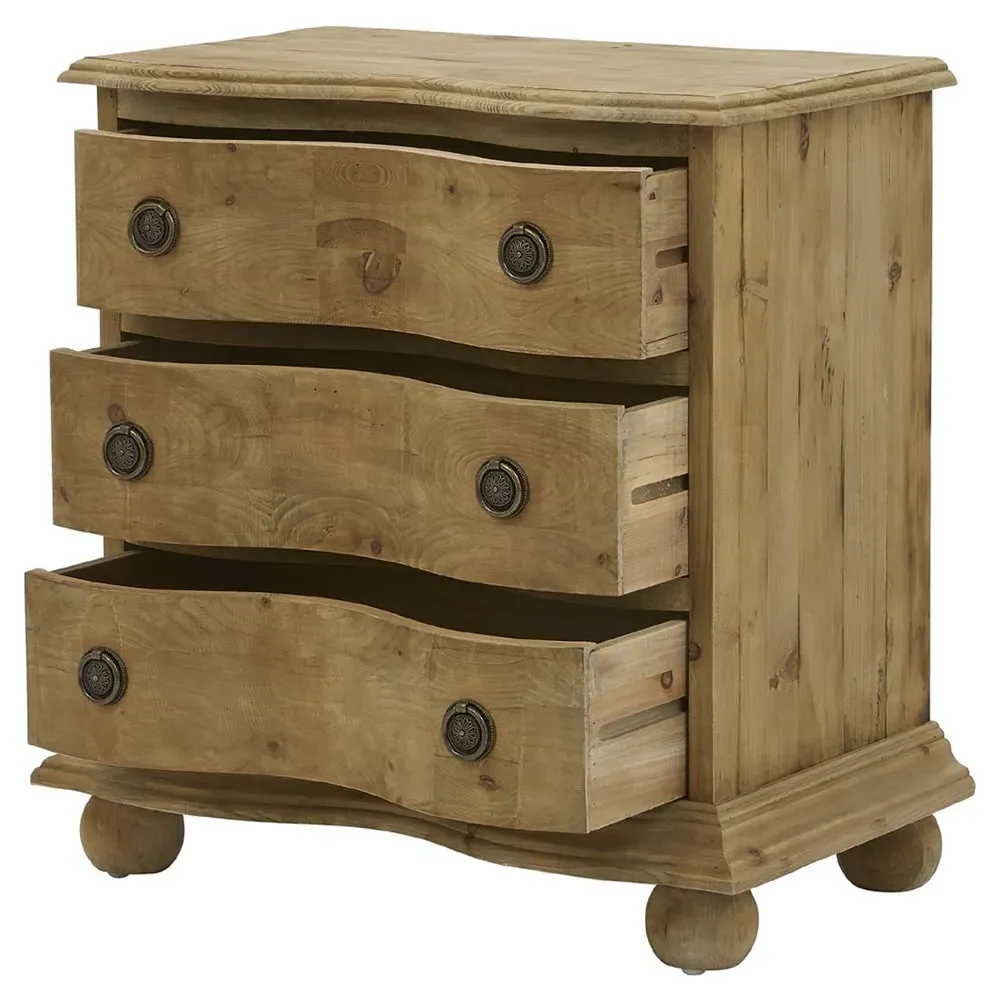 Indigo Nightstand - Natural Brown, Reclaimed Pine