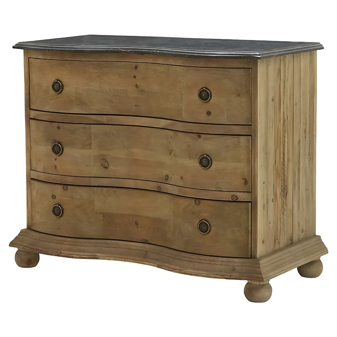 Indigo Rustic Lodge 3 Drawer Dresser - Grey, Stone