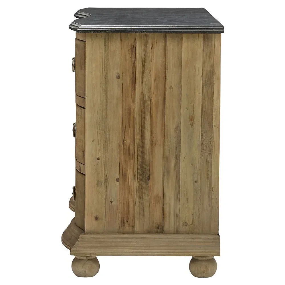 Indigo Rustic Lodge 3 Drawer Dresser - Grey, Stone