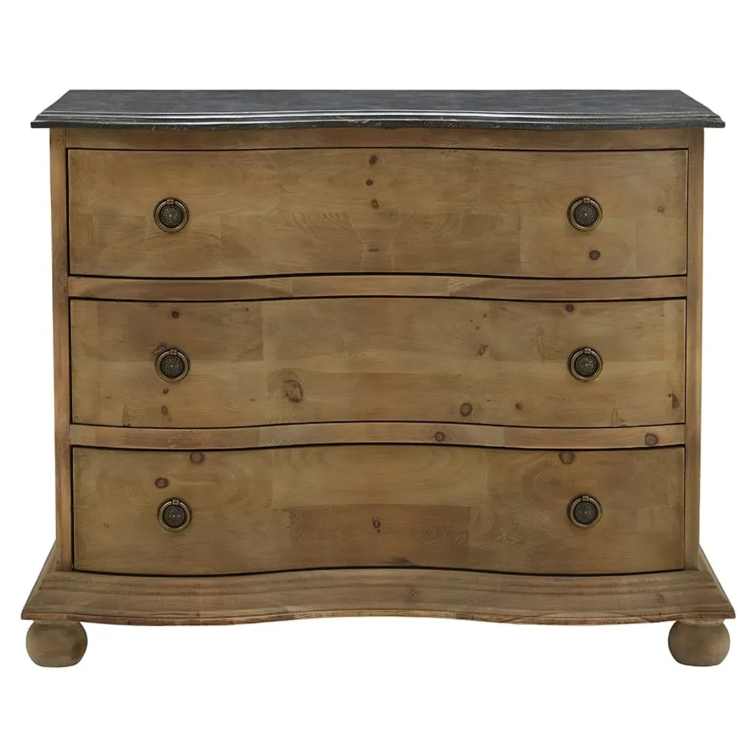 Indigo Rustic Lodge 3 Drawer Dresser - Grey, Stone image