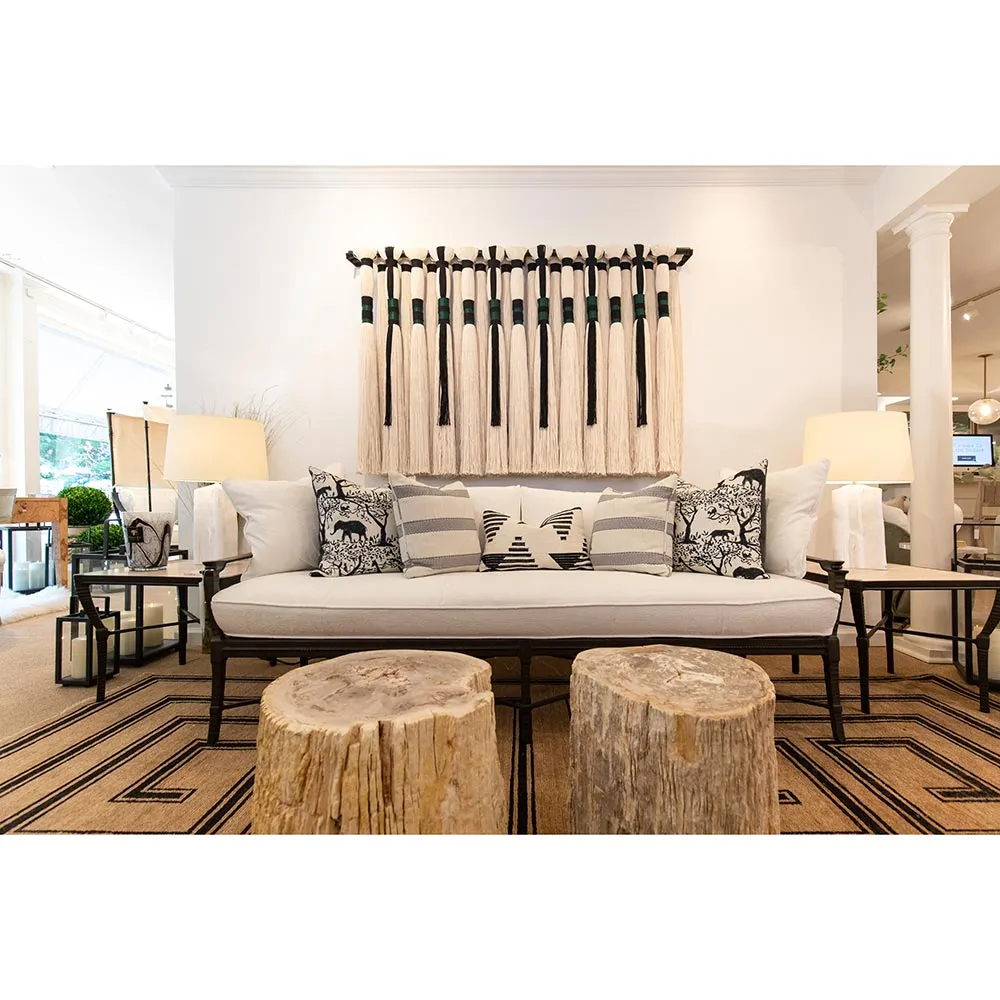 Inez Industrial Loft Petrified Wood Side Table - Brown