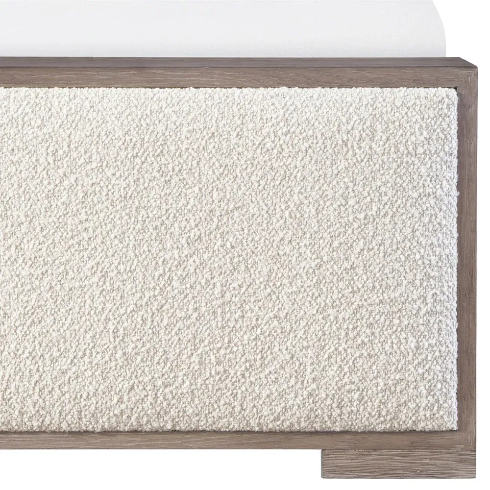 Ingrid Cal King Size Bed Frame - Beige, Boucle