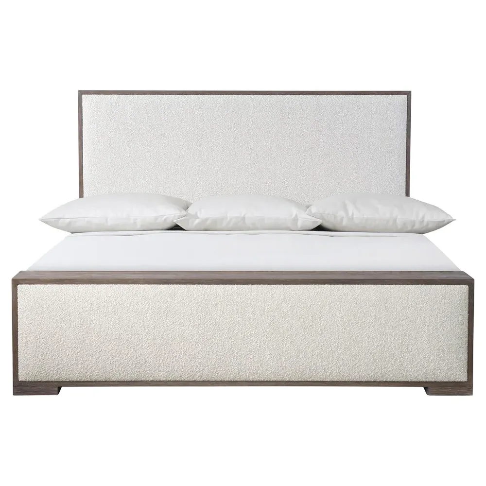 Ingrid Cal King Size Bed Frame - Beige, Boucle
