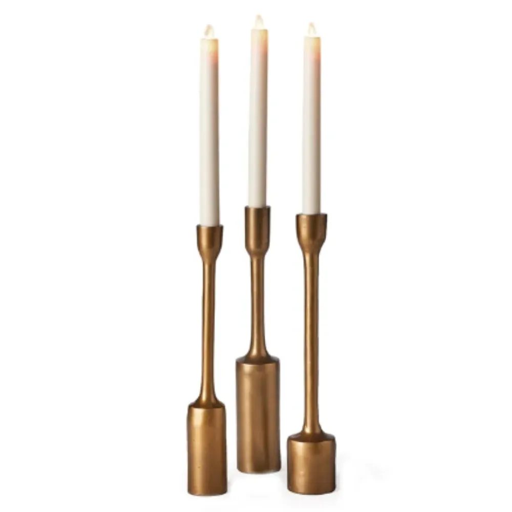 Ingrid Candleholder Set of 3 - Bronze, Aluminum image