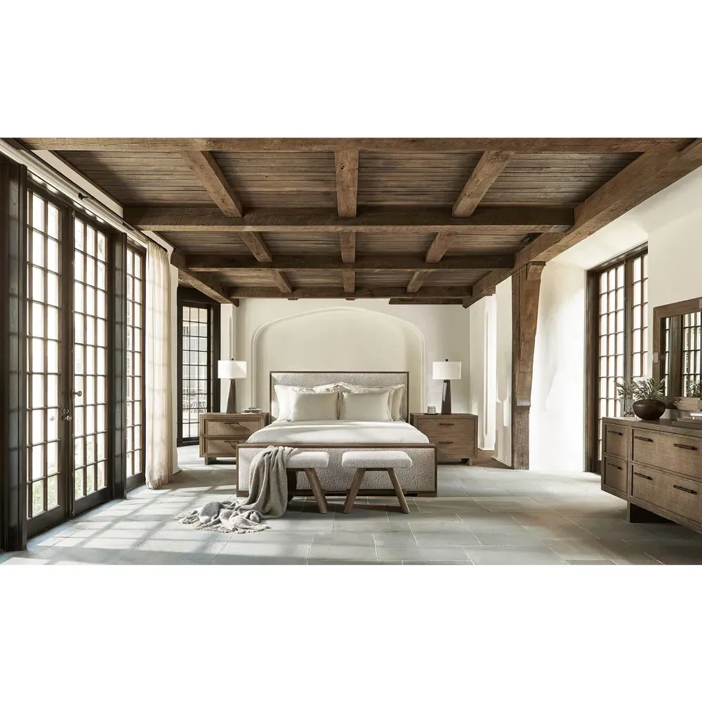 Ingrid Rectangular Wall Mounted Mirror - Brown, Wood