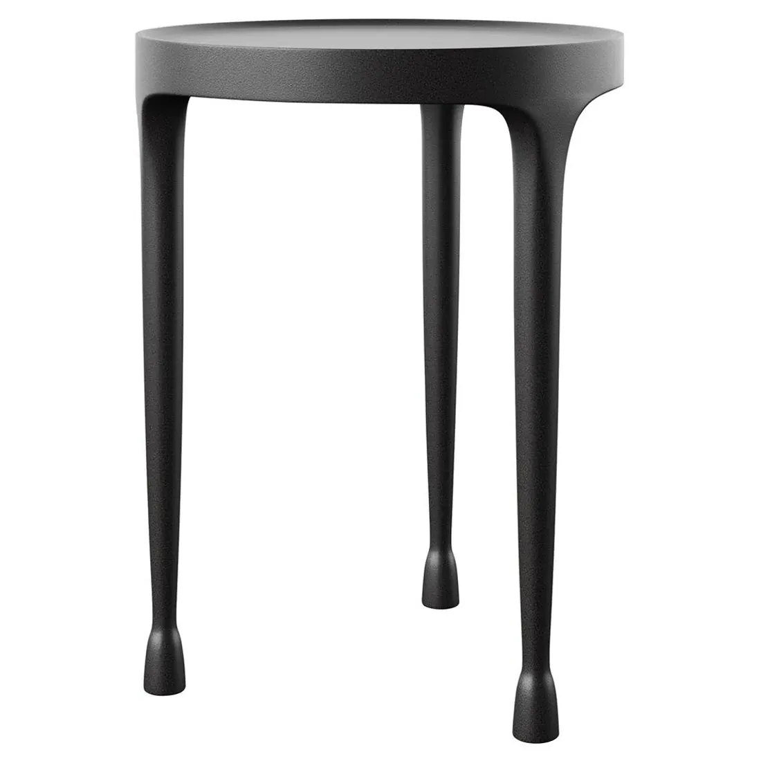 Ingrid Round Side Table - Black, Steel