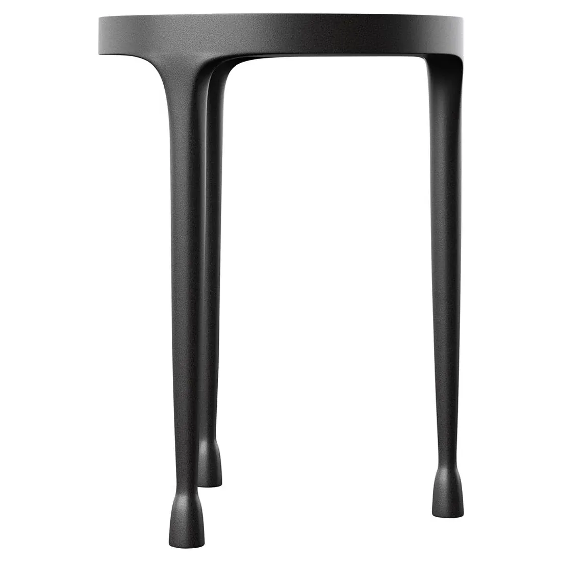 Ingrid Round Side Table - Black, Steel