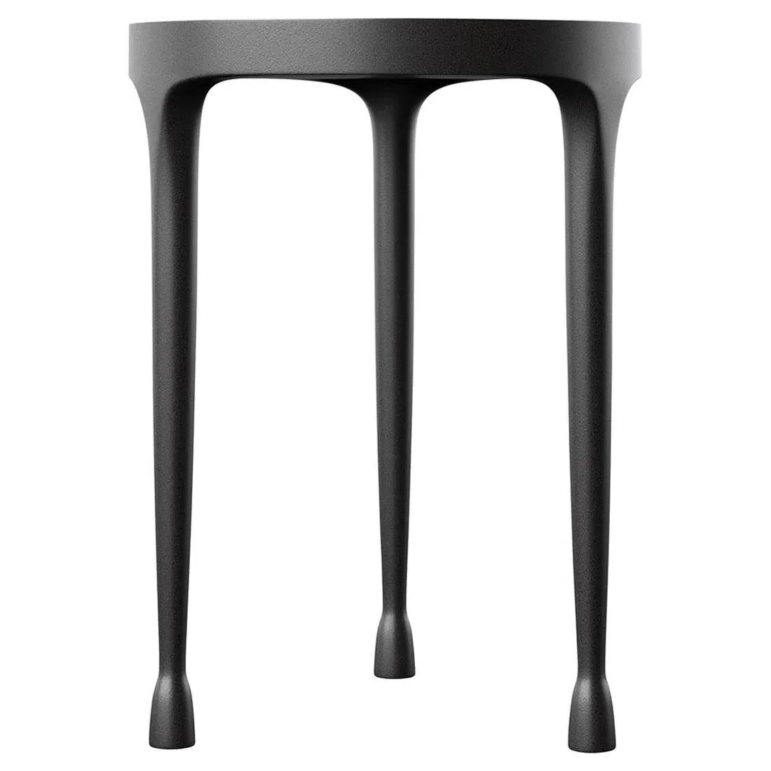Ingrid Round Side Table - Black, Steel