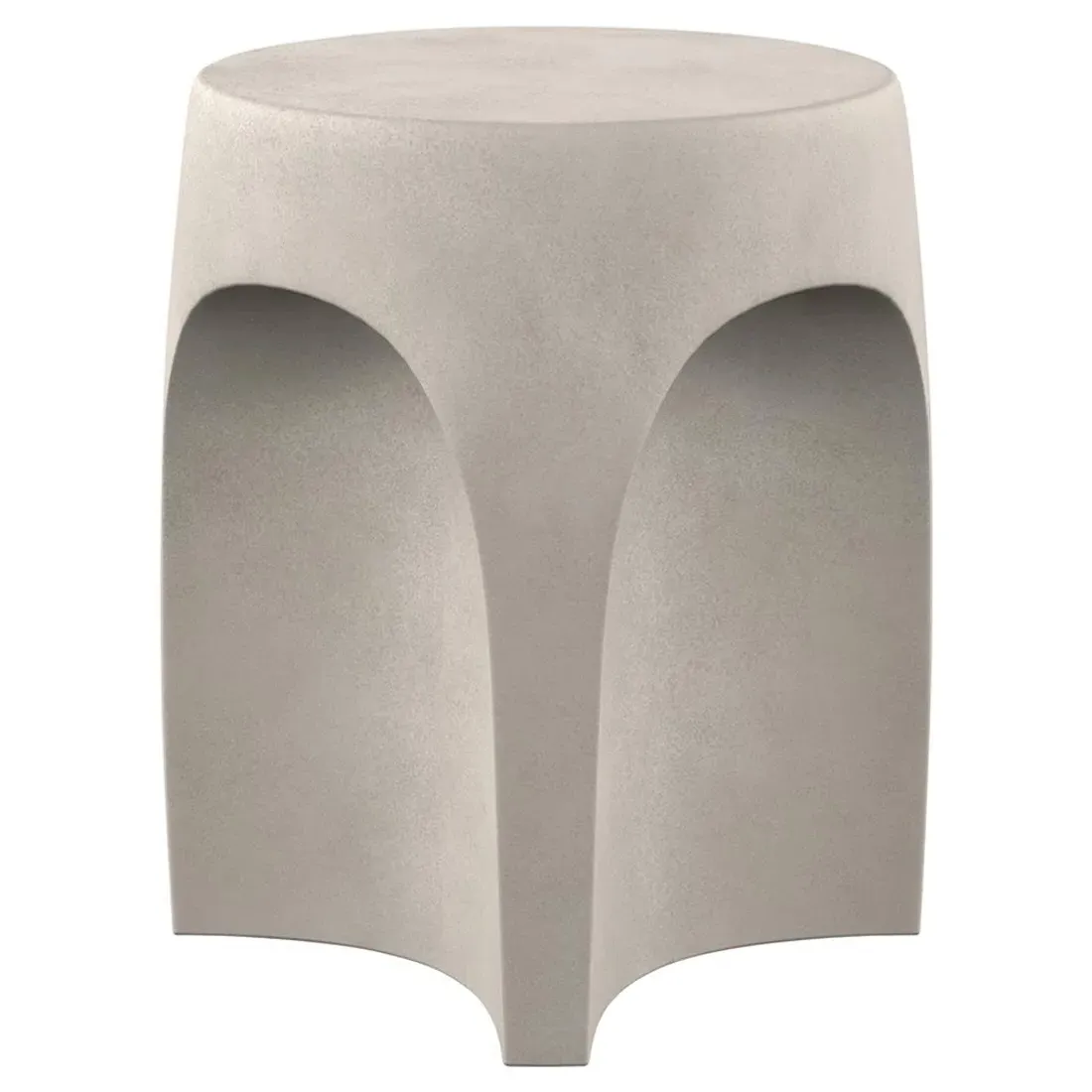 Ingrid Round Side Table - Grey, Concrete image