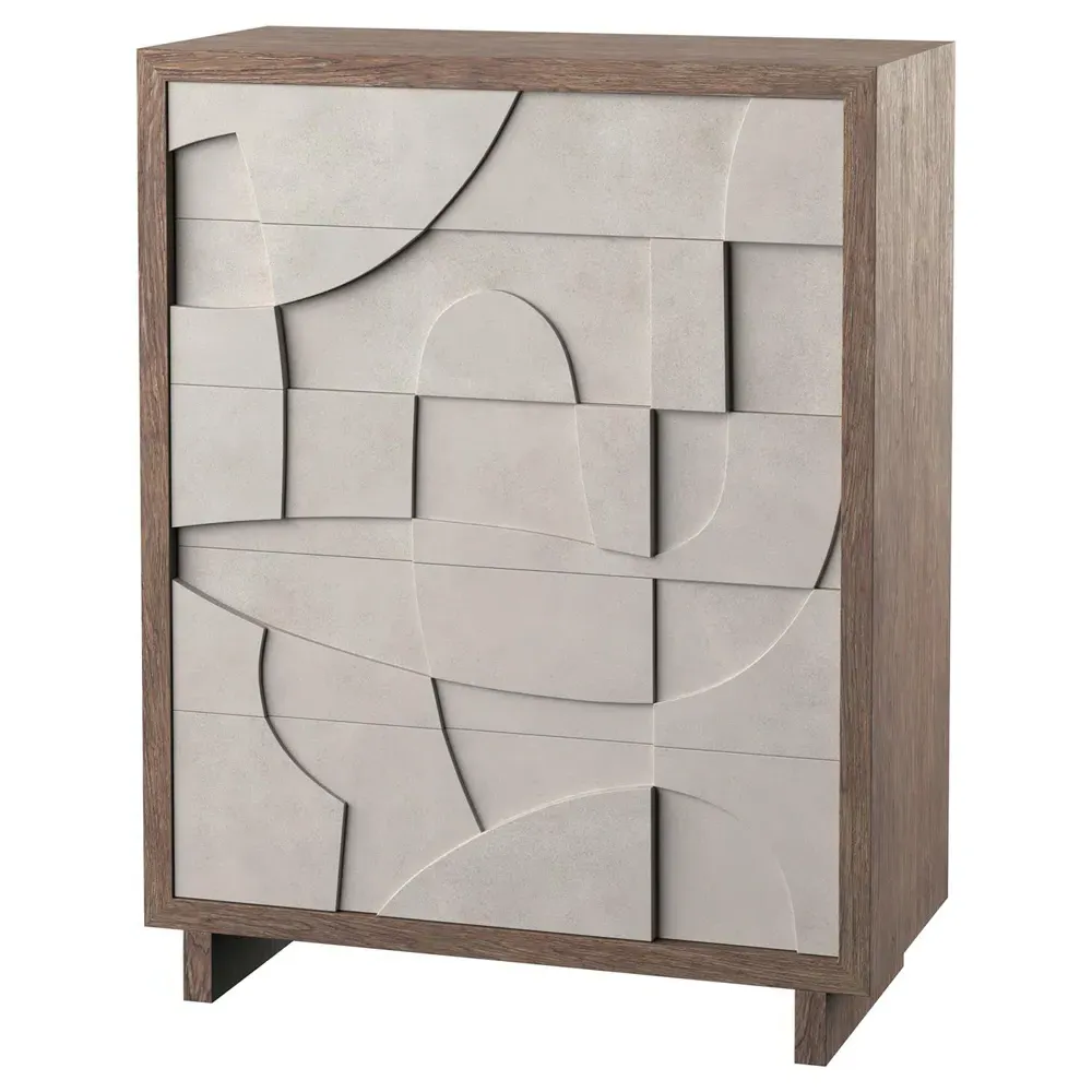 Ingrid Tall Chest - Brown, Wood