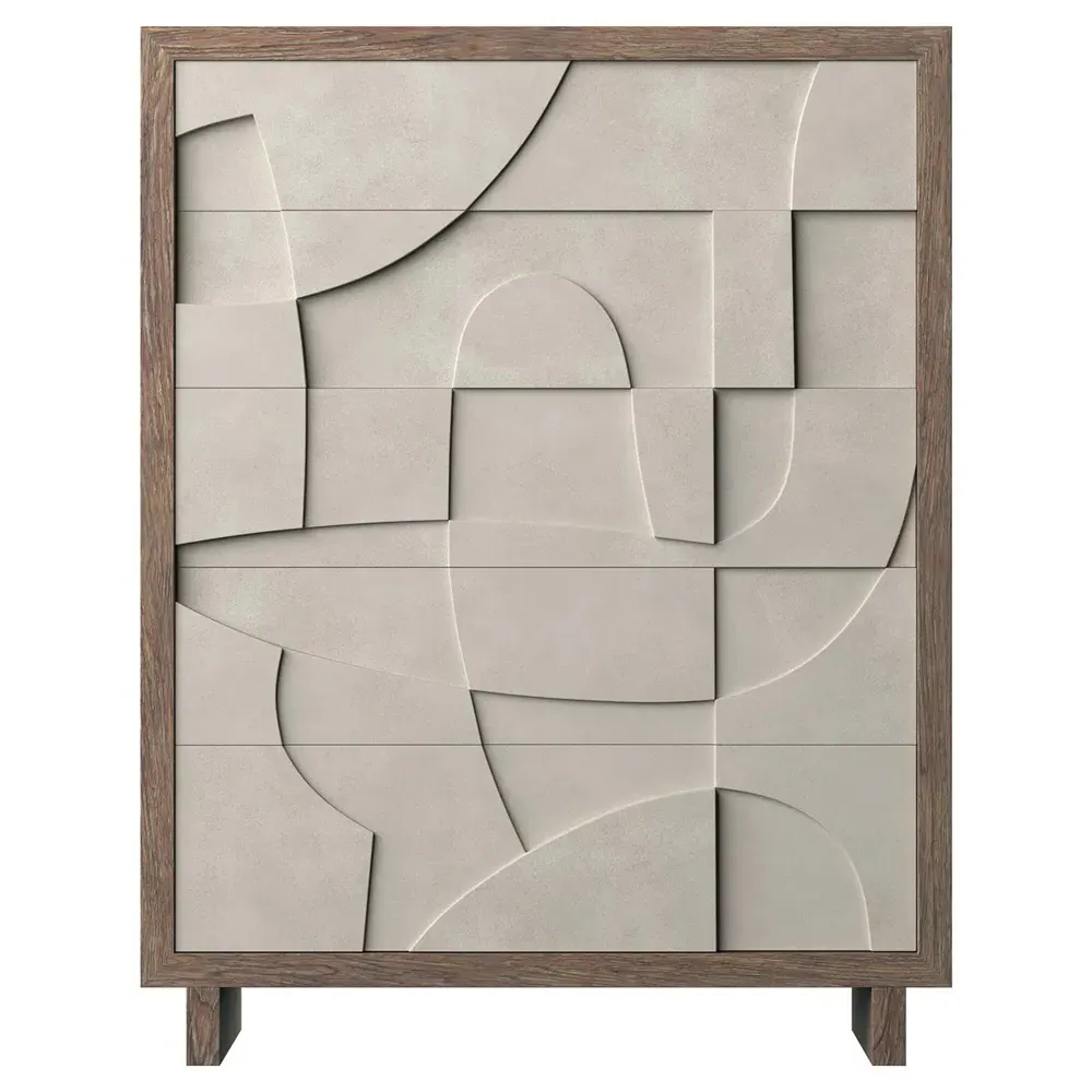 Ingrid Tall Chest - Brown, Wood