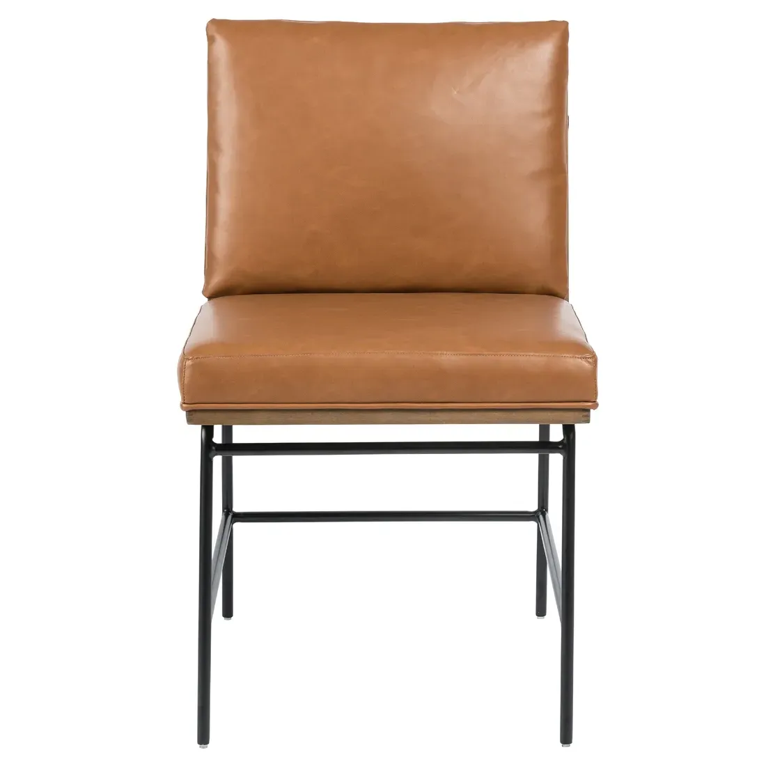 Inno Dining Side Chair - Brown, Faux Leather image