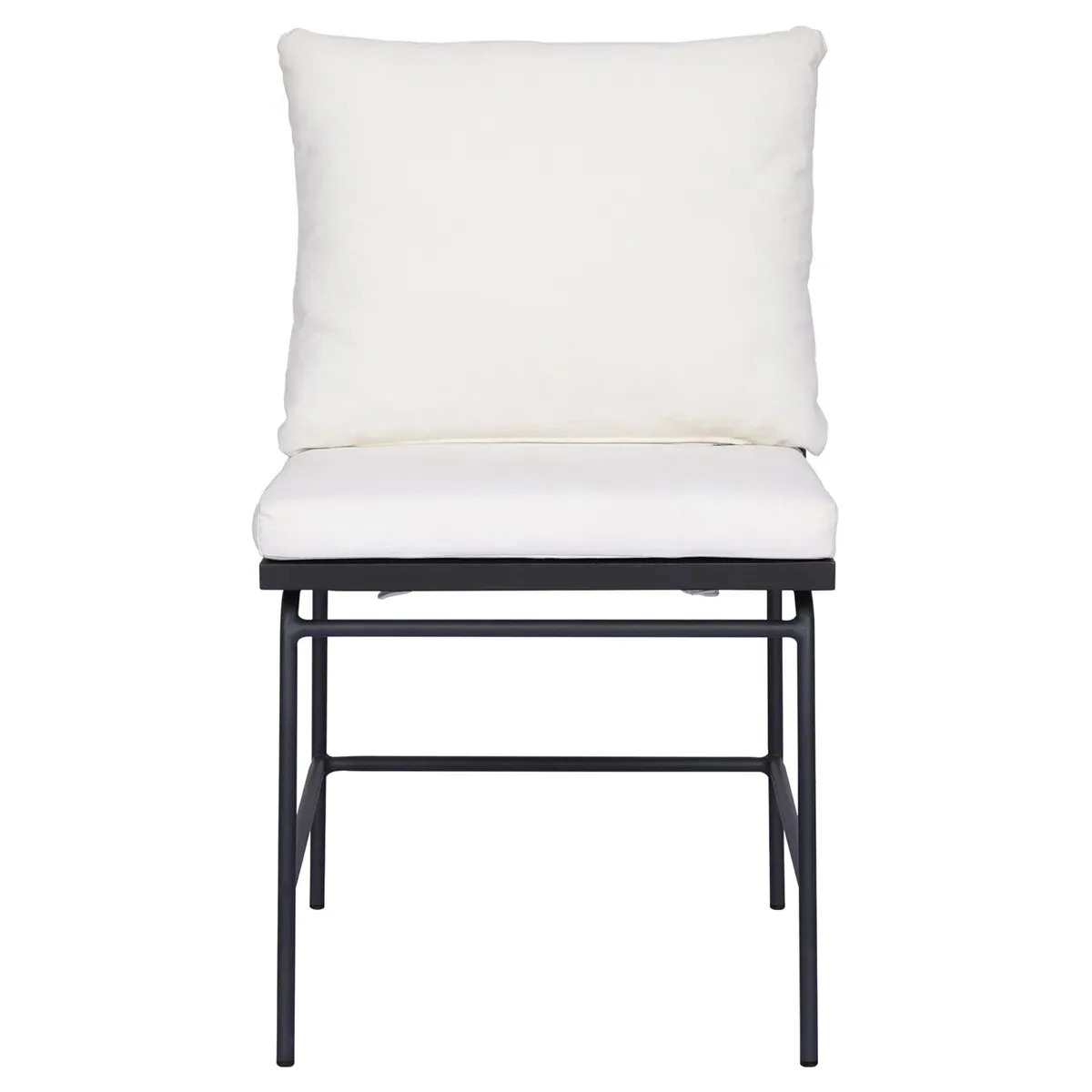 Inno Outdoor Dining Side Chair - White, Black Teak image