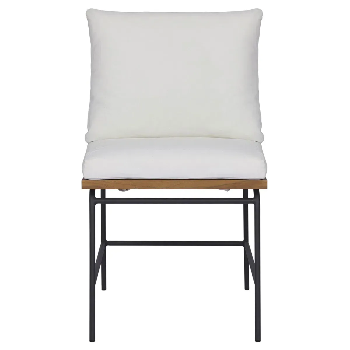 Inno Outdoor Dining Side Chair - White, Natural Teak