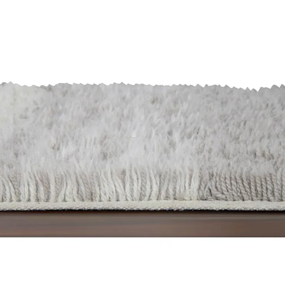 Into The Blue Shag Washable Rug - Smoke Blue, Wool