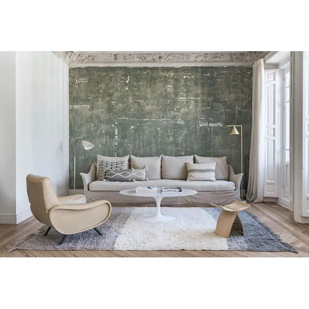 Into The Blue Shag Washable Rug - Smoke Blue, Wool