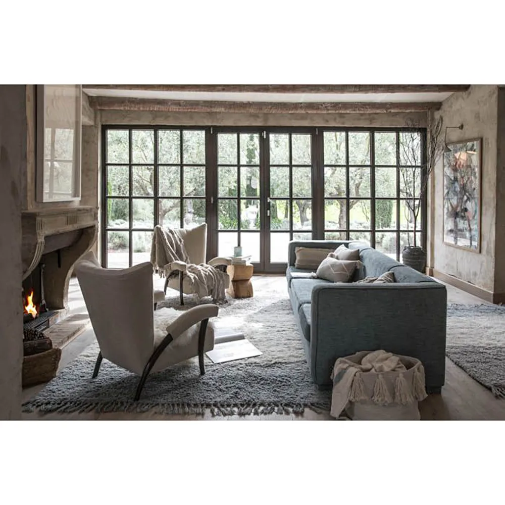 Into The Blue Shag Washable Rug - Smoke Blue, Wool