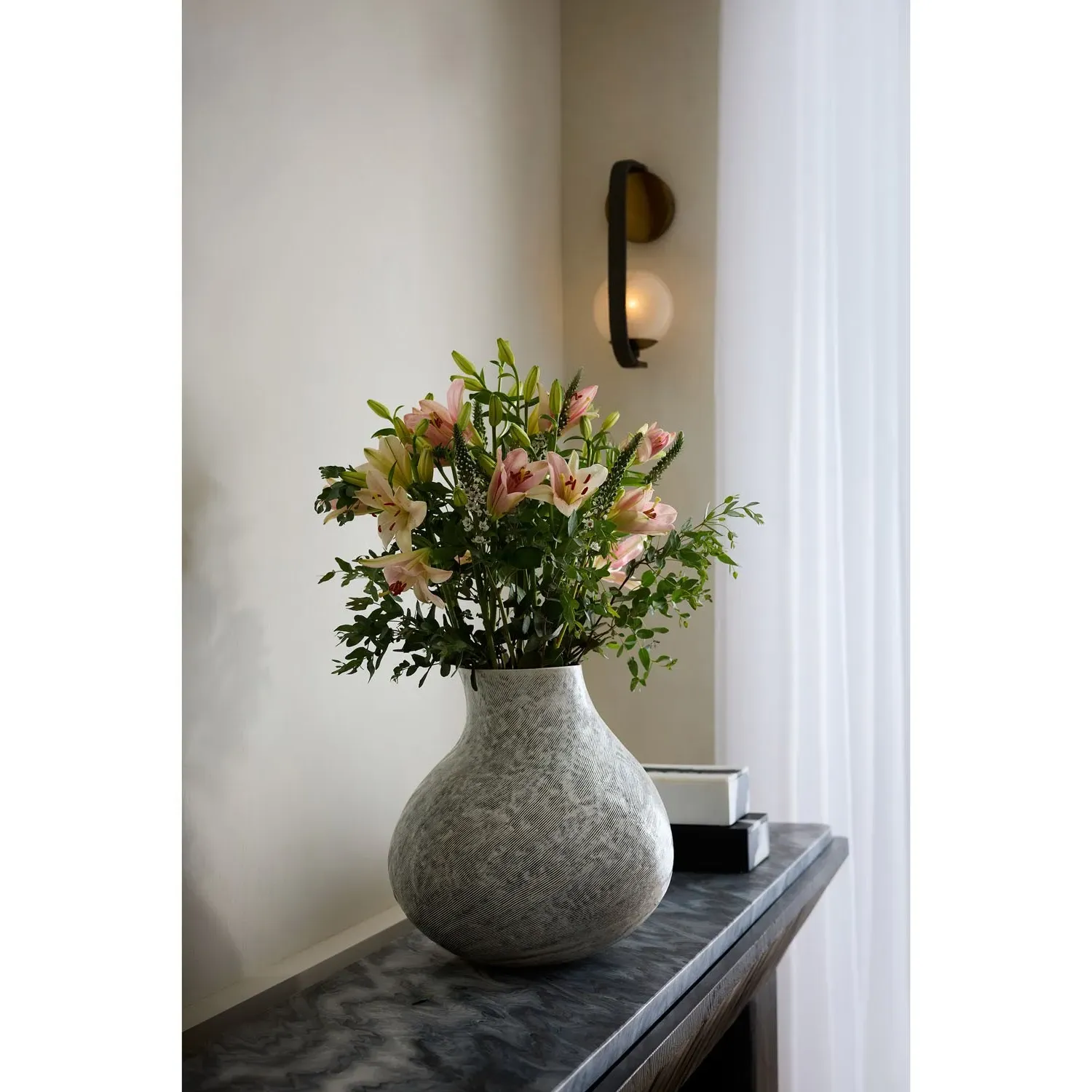 Irelia Reactive Glaze Porcelain Vase - Blue, Porcelain