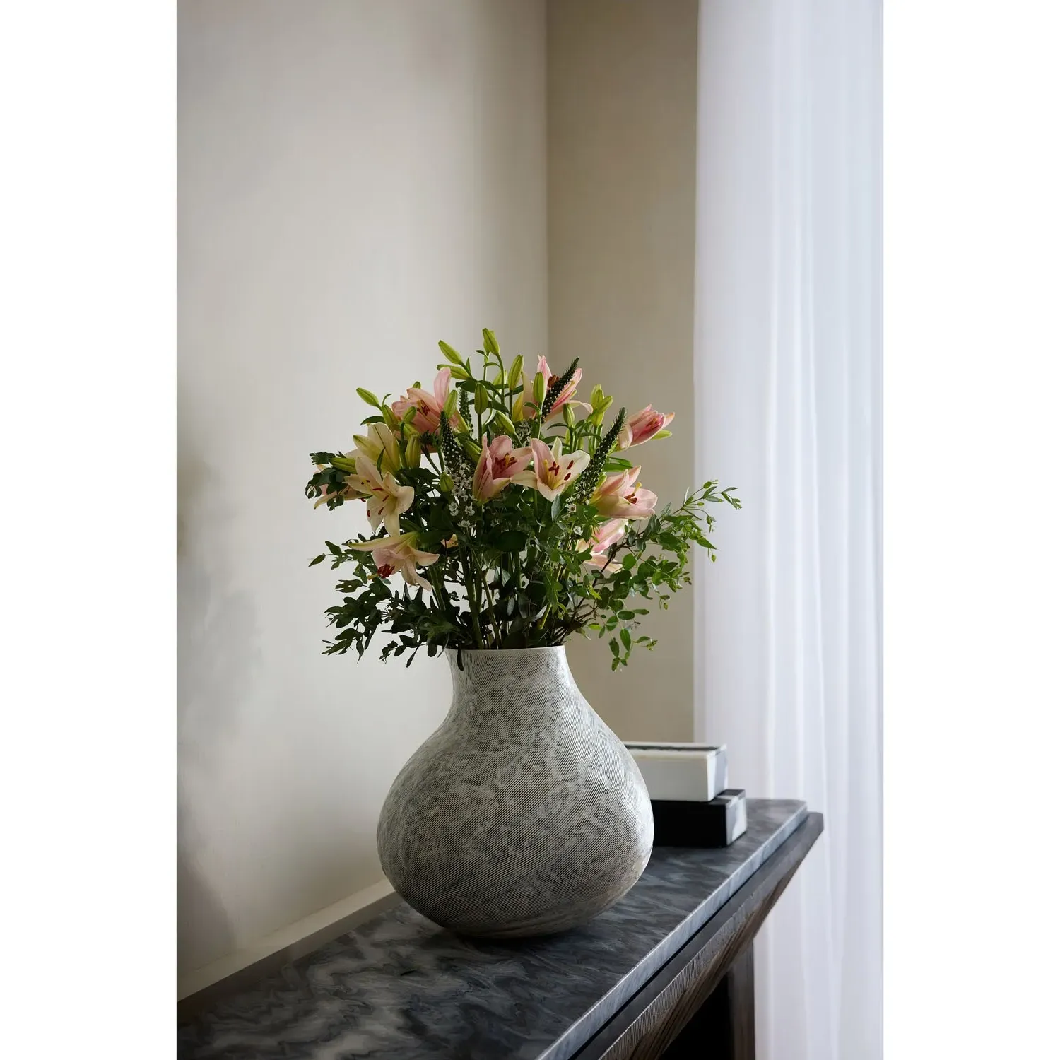 Irelia Reactive Glaze Porcelain Vase - Blue, Porcelain