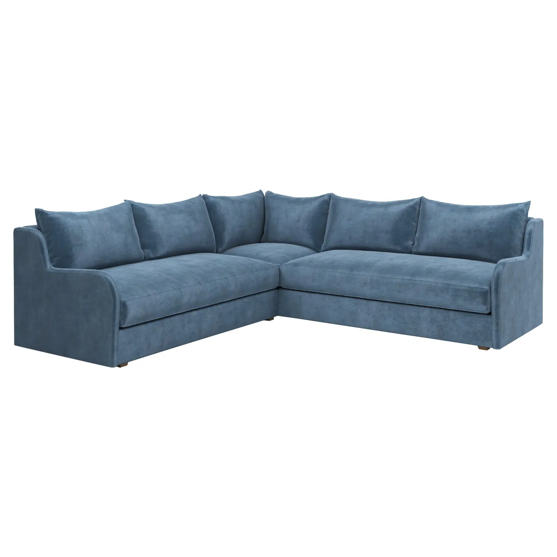 Irene Corner Sectional - Blue Dusk, Performance Velvet image