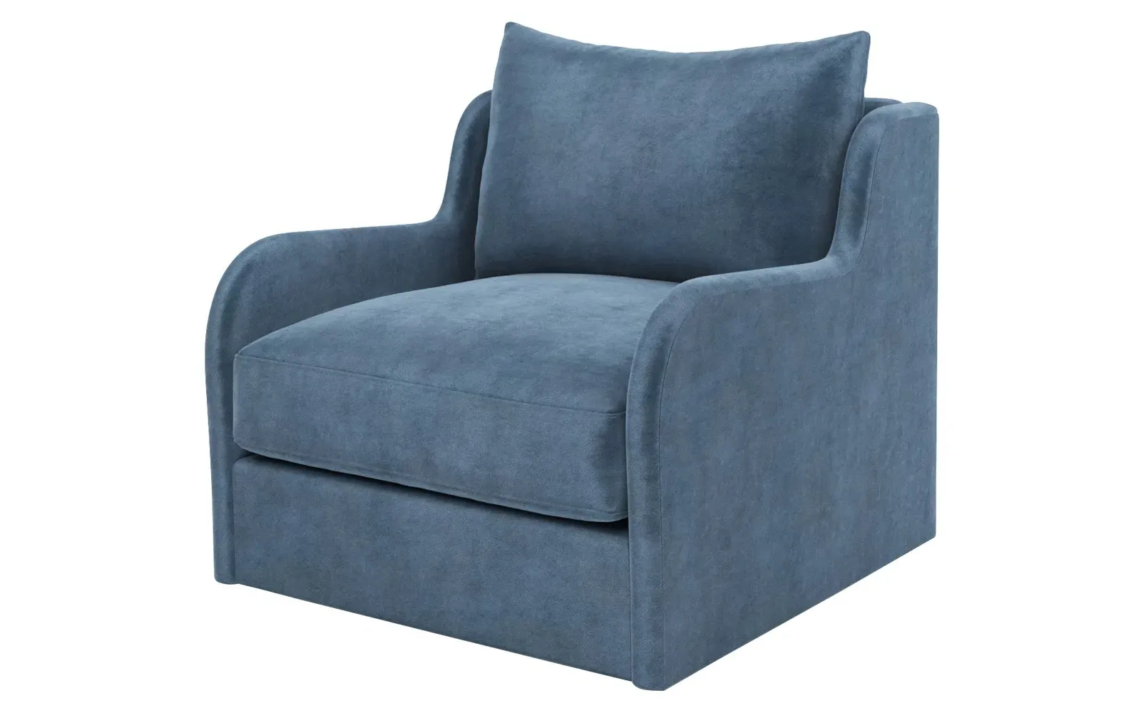 Irene Swivel Chair - Blue Dusk, Velvet