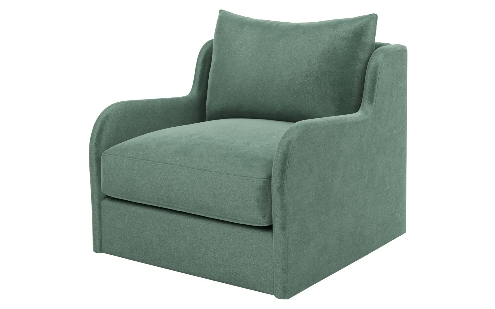 Irene Swivel Chair - Stone Pine, Velvet