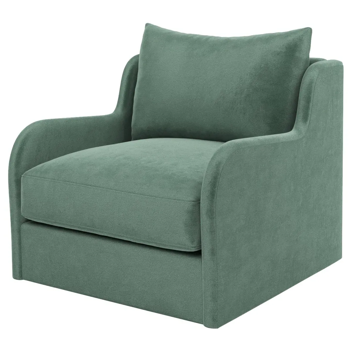 Irene Swivel Chair - Stone Pine, Velvet