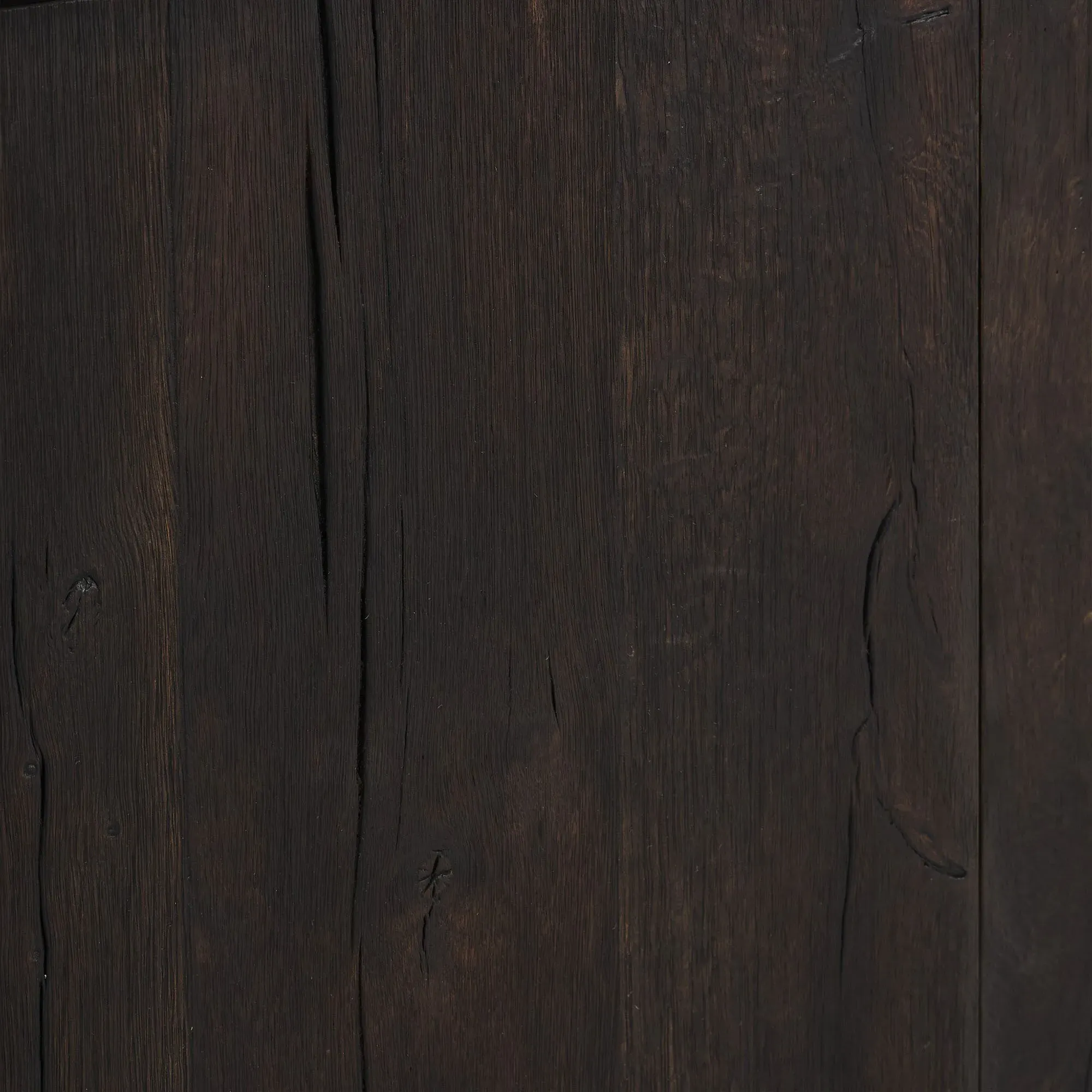 Irish Rustic Lodge Burnt Oak Midea Cabinet - Black