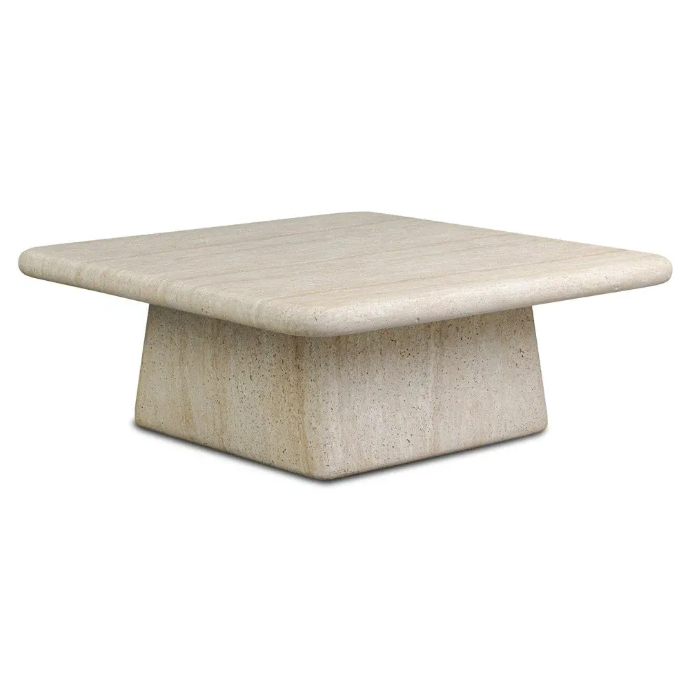 Irish Square Outdoor Coffee Table - White, Concrete