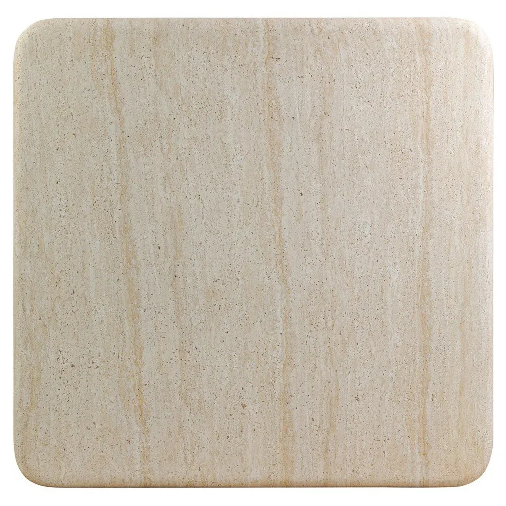 Irish Square Outdoor End Table - White, Concrete