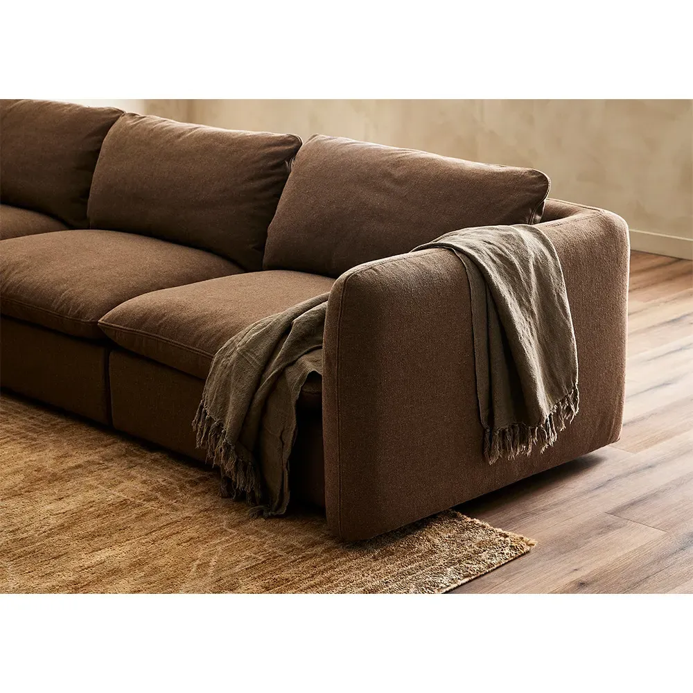 Irma Corner Sectional - Brown, Performance Fabric