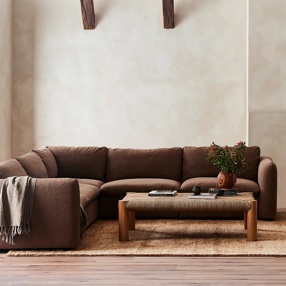 Irma Corner Sectional - Brown, Performance Fabric