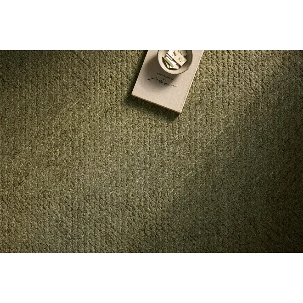 Irvale Solid Rug - Olive Green, Wool