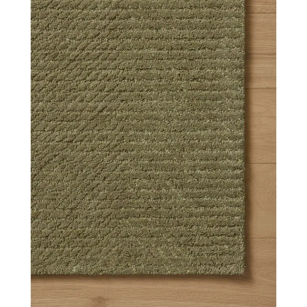 Irvale Solid Rug - Olive Green, Wool