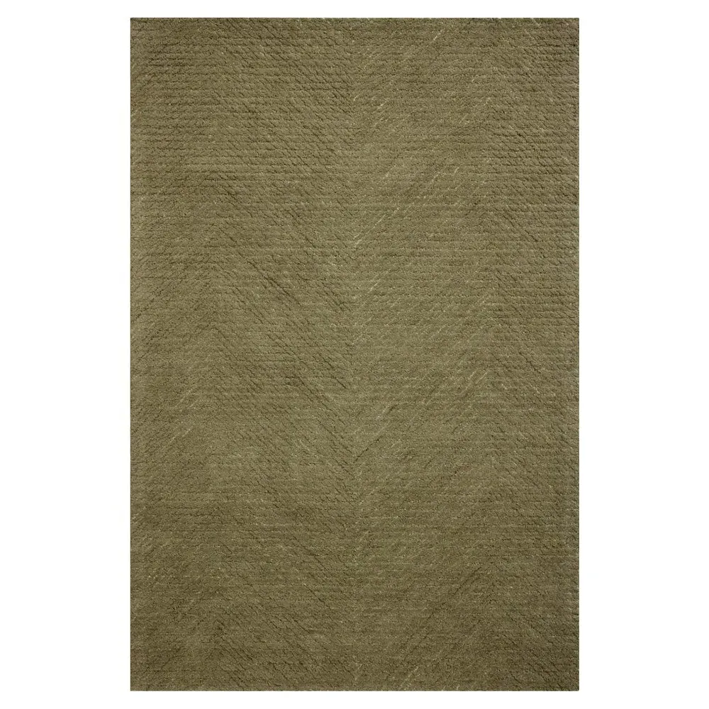 Irvale Solid Rug - Olive Green, Wool
