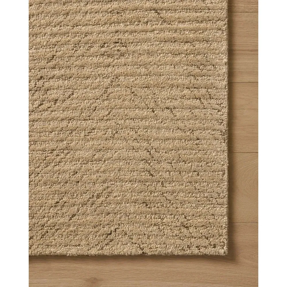Irvale Solid Rug Sample - Beige, Wool