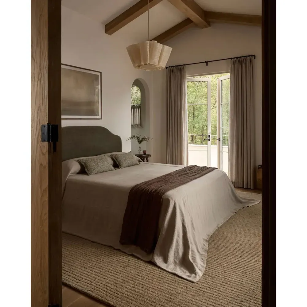 Irvale Solid Rug Sample - Beige, Wool