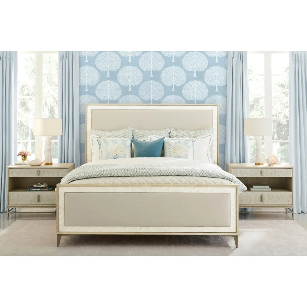 Irving Wide Nightstand - Whitewashed, Oak