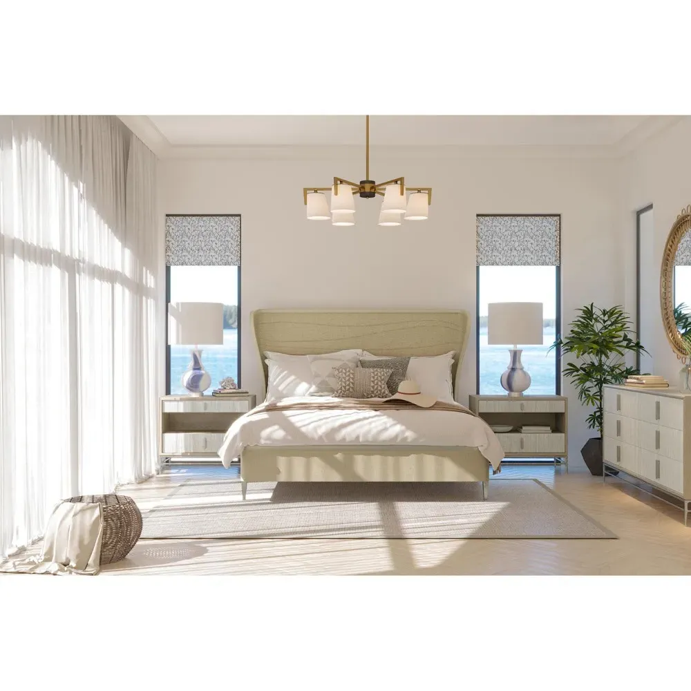 Irving Wide Nightstand - Whitewashed, Oak